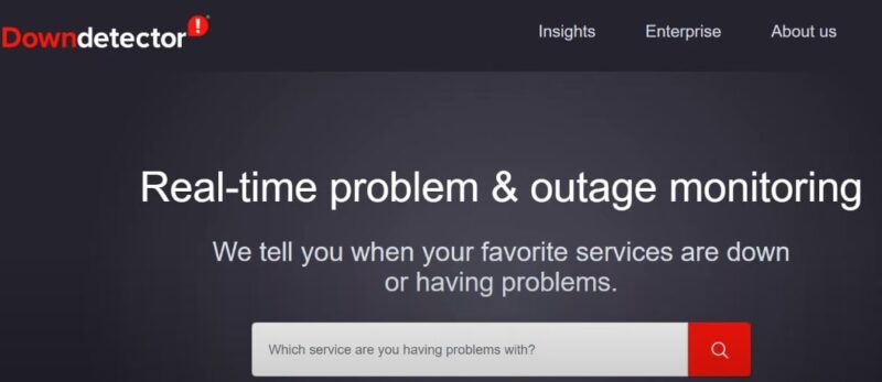 Downdetector website