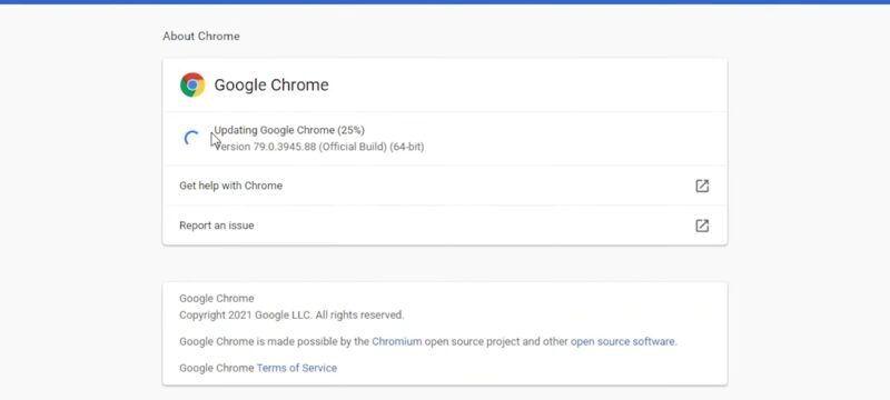 Update Google Chrome